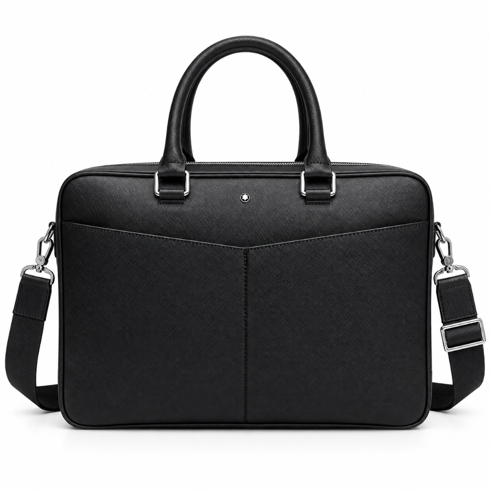 Luxury Bags Tote - กระเป๋าเอกสารธุรกิจสำหรับผู้ชายสุดหรู หนังคุณภาพสูง กระเป๋าโน้ตบุ๊กหูหิ้วด้านบน กระเป๋าสะพายข้างสำหรับทำงานออฟฟิศและลำลอง