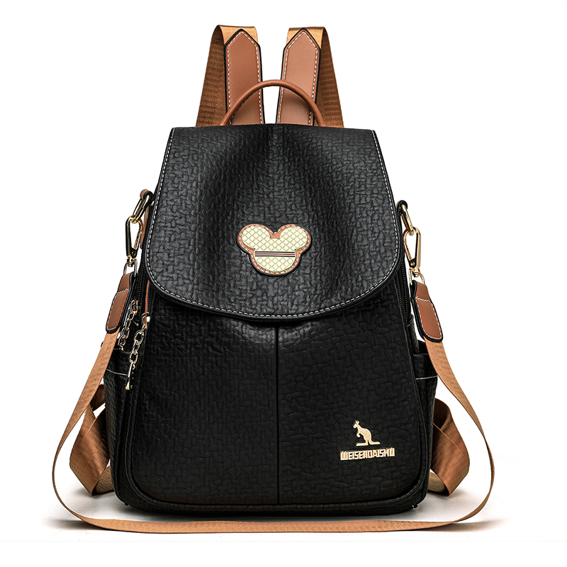 Luxury Bags Leather - กระเป๋าเป้เดินทางสุดหรู 2026 กระเป๋าแฟชั่นสำหรับโรงเรียน มีหลายช่องใส่ของ หนังแท้ แบรนด์ผู้หญิง