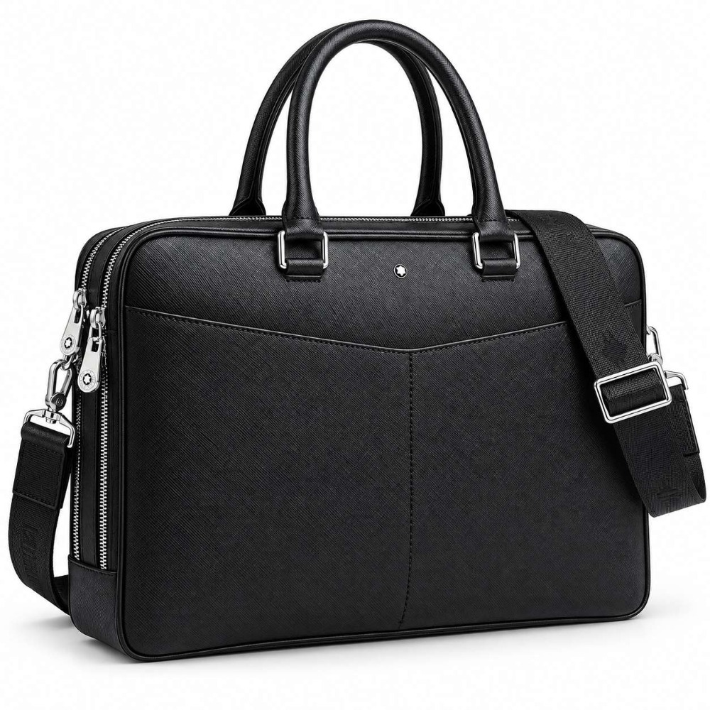 Luxury Bags Tote - กระเป๋าเอกสารธุรกิจสำหรับผู้ชายสไตล์คลาสสิก กระเป๋าใส่แล็ปท็อปสำหรับทำงานในออฟฟิศ กระเป๋าถือหนังแท้สุดหรู กระเป๋าสะพายข้างคุณภาพสูงสำหรับใช้งานทั่วไป